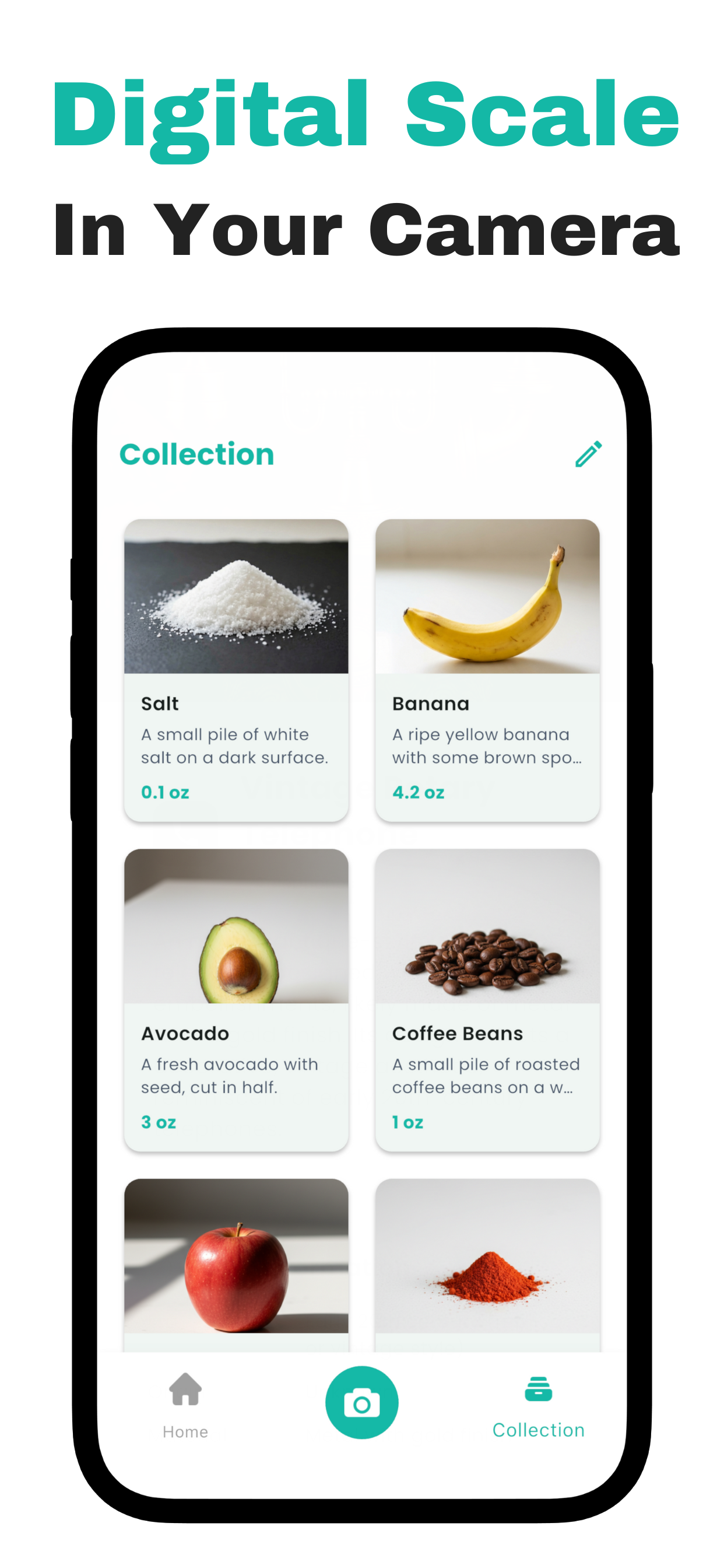 Viewing gram measurement results on digital scale